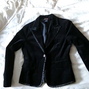 Velvet corduroy blazer with satin lapels